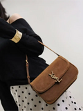 SOLFERINO MINI BOX SAINT LAURENT LEATHER BAG suede