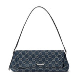 Medium Shoulder Bag, Blue GG Washed Denim|874744 FAF8V 4042
