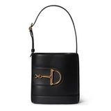 Horsebit-embellished Leather Shoulder Bag