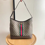 GG monogram red and green webbing Hobo shoulder bag