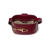 Horsebit-embellished Leather Shoulder Bag