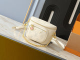 White monogram mini handbag series