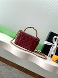 Leather CHANEL VANITY CASE WITH TOP HANDLE