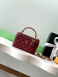 Leather CHANEL VANITY CASE WITH TOP HANDLE