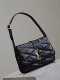 black gold buckle LE 57 series quilted underarm bag