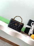 Leather CHANEL VANITY CASE WITH TOP HANDLE