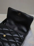 black gold buckle LE 57 series quilted underarm bag