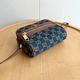 Denim GG monogram shoulder bag
