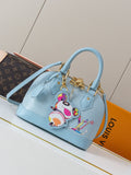 Light blue panda print handbag series