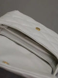 white gold buckle LE 57 series quilted underarm bag