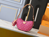 Pink monogram crescent bag series