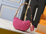 Pink monogram crescent bag series