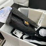 2.55 Handbag, Aged calfskin & gold-tone metal