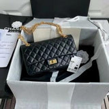 2.55 Handbag, Aged calfskin & gold-tone metal