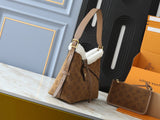 monogram plush patchwork handbag series