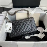 2.55 handbag in distressed calfskin and silver chain