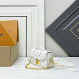 White monogram butterfly print mini handbag series