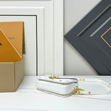 White monogram butterfly print mini handbag series