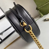 GG Marmont series round quilted shoulder bag