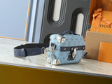 Blue monogram vintage lock handbag series