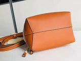 Beige Cotton And LinenMini Shoulder Bag