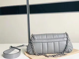 Horsebit chain leather handbag