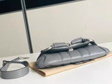 Horsebit chain leather handbag