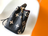 Black monogram bucket bag series