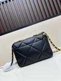 Black lambskin chain bag