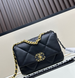 Black lambskin chain bag