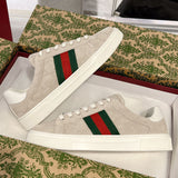 Women's Ace Series Oatmeal GG Suede Sneakers |798654 AADV9 9566