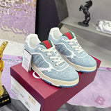 Re-Web Series Couple's Sneakers (Women's) Blue GG Denim |838831 FAEVU 4645