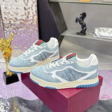 Re-Web Series Couple's Sneakers (Men's) Blue GG Denim |834708 FAEVU 4645
