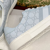 Ace Series Light Blue GG Supreme Canvas Web Stripe Men's Sneakers |760775 FACMZ 4049