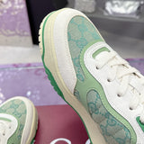 Re-Web Series Sneakers (Women's), Classic GG Canvas, Green/Ivory Patchwork| 785452 AADHW 9573