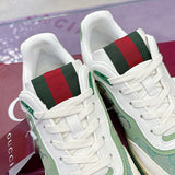 Re-Web Series Sneakers (Women's), Classic GG Canvas, Green/Ivory Patchwork| 785452 AADHW 9573