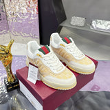 Re-Web Series Men's Canvas Sneakers Ivory/Light Beige GG Canvas |824221 AADJA 9572