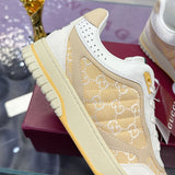 Re-Web Series Men's Canvas Sneakers Ivory/Light Beige GG Canvas |824221 AADJA 9572