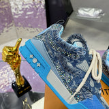 Men's Skate Sneaker Blue Swarovski Monogram1ABMH9