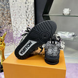 Men's Skate Black Swarovski Crystal Monogram Skate Shoes| 1ABMHV