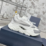 B22 Men's White/Silver Technical Mesh and Smooth Cowhide Low-Top Sneakers |3SN231YJG_H000