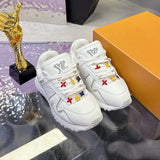 Couple's Run Away Maxi Sneakers (Men's) Smooth White Calf Leather| 1AHSRL