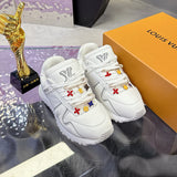 Couple's Run Away Maxi Sneakers (Men's) Smooth White Calf Leather| 1AHSRL