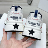 Women's Chrono Sneakers White Technical Fabric and Mesh| KCK414TRM_S10W