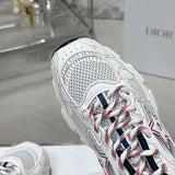 Women's Chrono Sneakers White Technical Fabric and Mesh| KCK414TRM_S10W