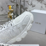 Women's Chrono Sneakers Mesh Fabric and White Leather-Effect Panels| KCK414TRM_S10W