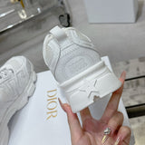 Women's Chrono Sneakers Mesh Fabric and White Leather-Effect Panels| KCK414TRM_S10W