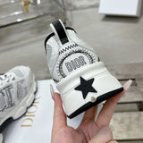 Women's Chrono Sneakers Mesh Upper with White and Black Leather-Effect Panels| KCK414TRM_S19W