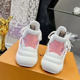 Women's Archlight Sneakers White/Pink Calfskin, Technical Fabric and Nylon Blend| 1A9RUT