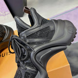 Women's Archlight Sneakers Black Monogram Rhinestone Edition| 1AICTP